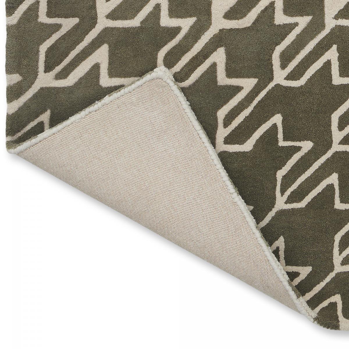 Tapis salon et chambre HOUNO, fait à la main motif géométrique — vue 4