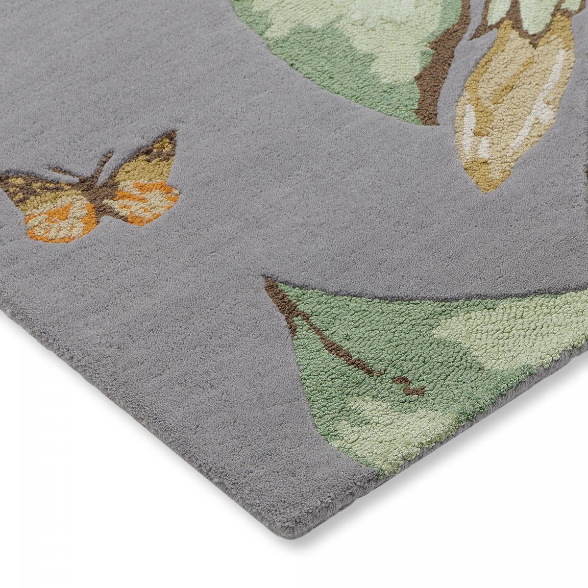 Tapis salon et chambre fait à la main en laine motif floral HUMIBIRD — vue 5