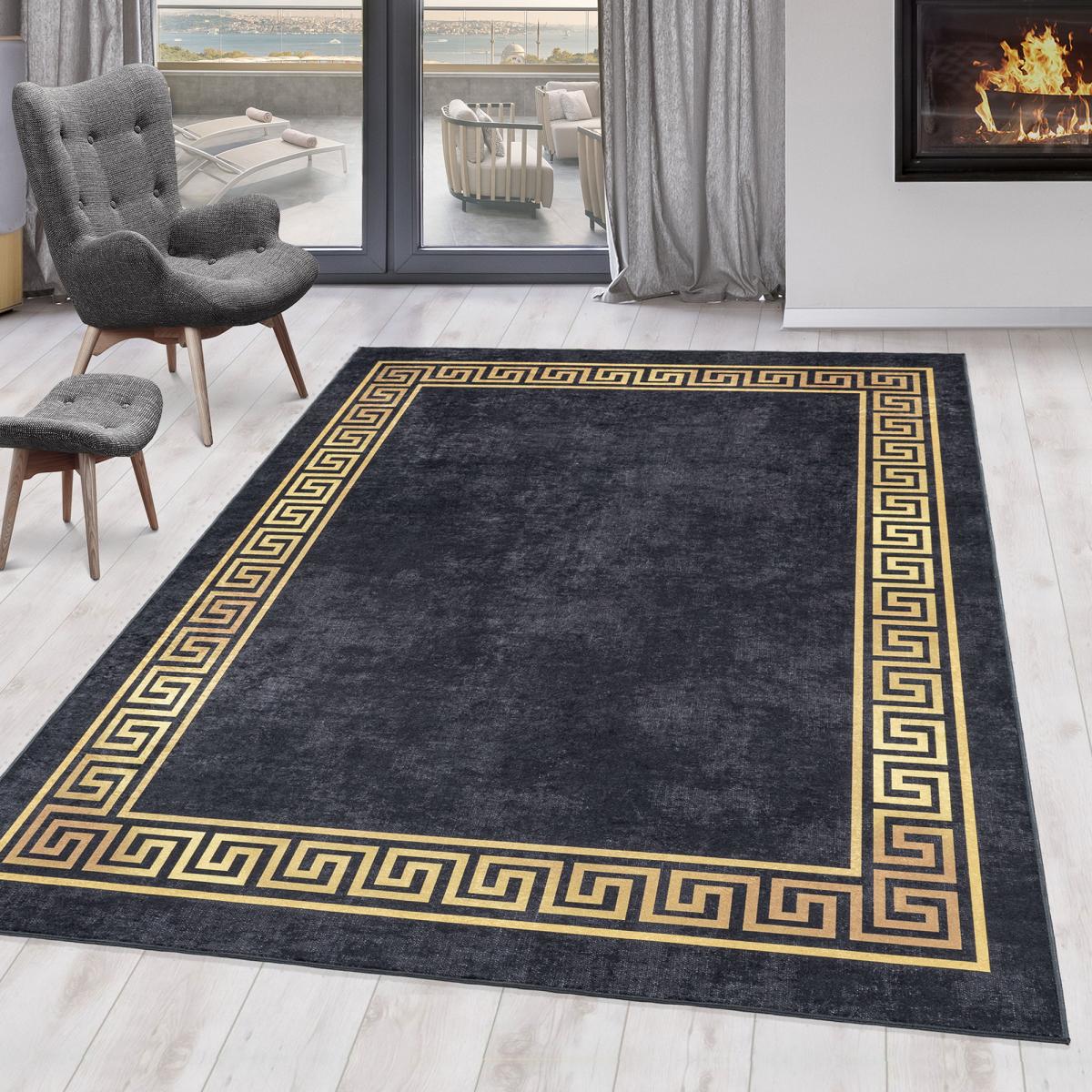 Tapis orient tissé motifs orientaux HUSLIA — vue 3