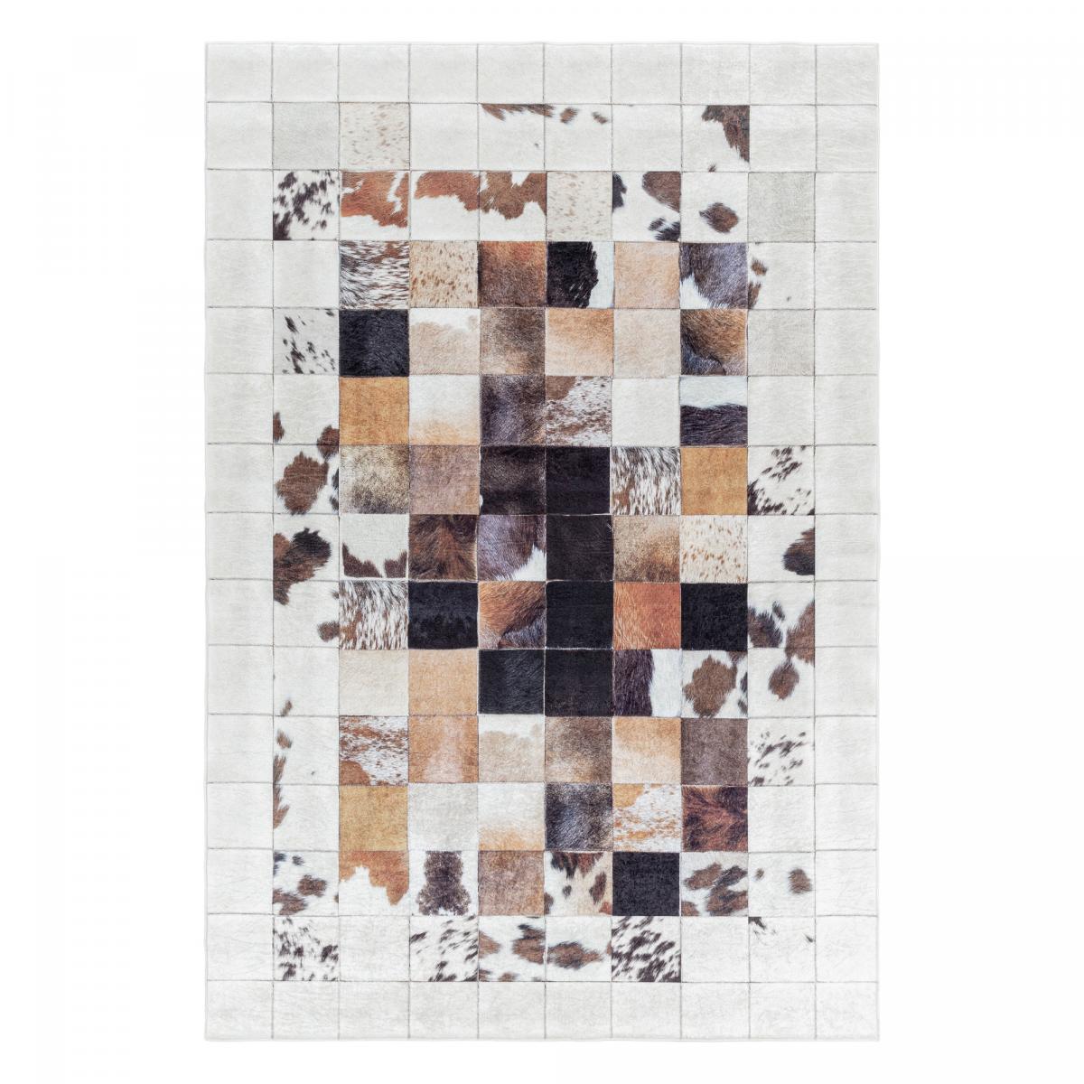 Tapis salon et chambre tissé motif animaux HUSLIO