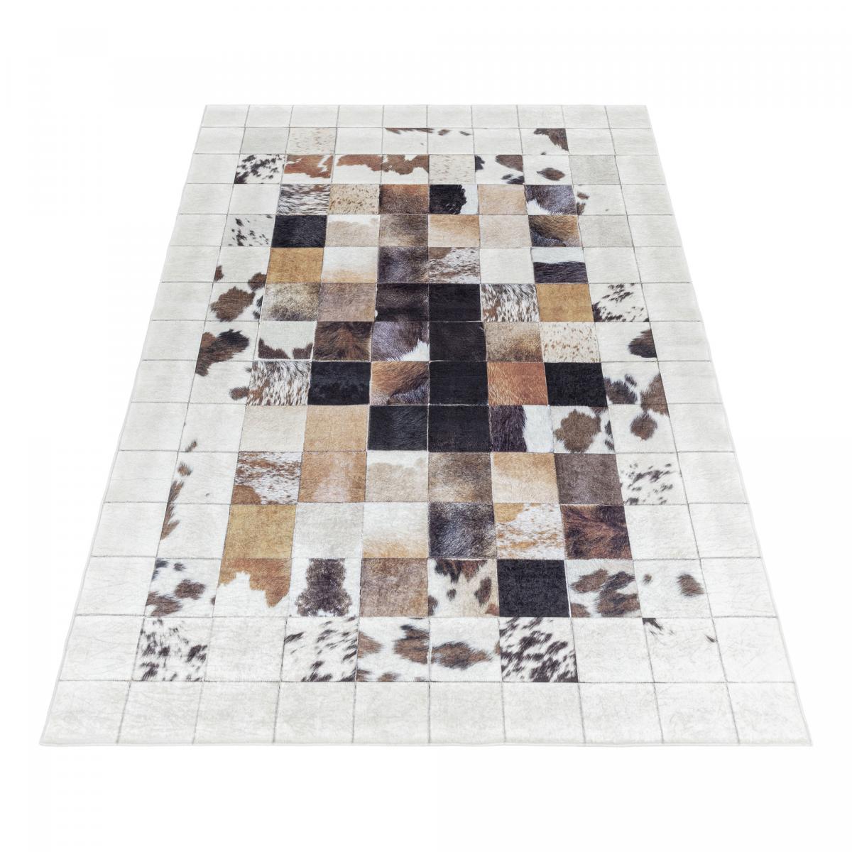 Tapis salon et chambre tissé motif animaux HUSLIO — vue 5