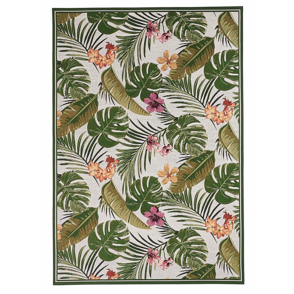 Tapis extérieur tissé kilim rectangle JARDIN