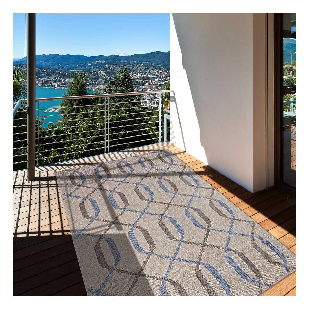 Tapis extérieur tissé kilim rectangle SCANDINA — vue 3