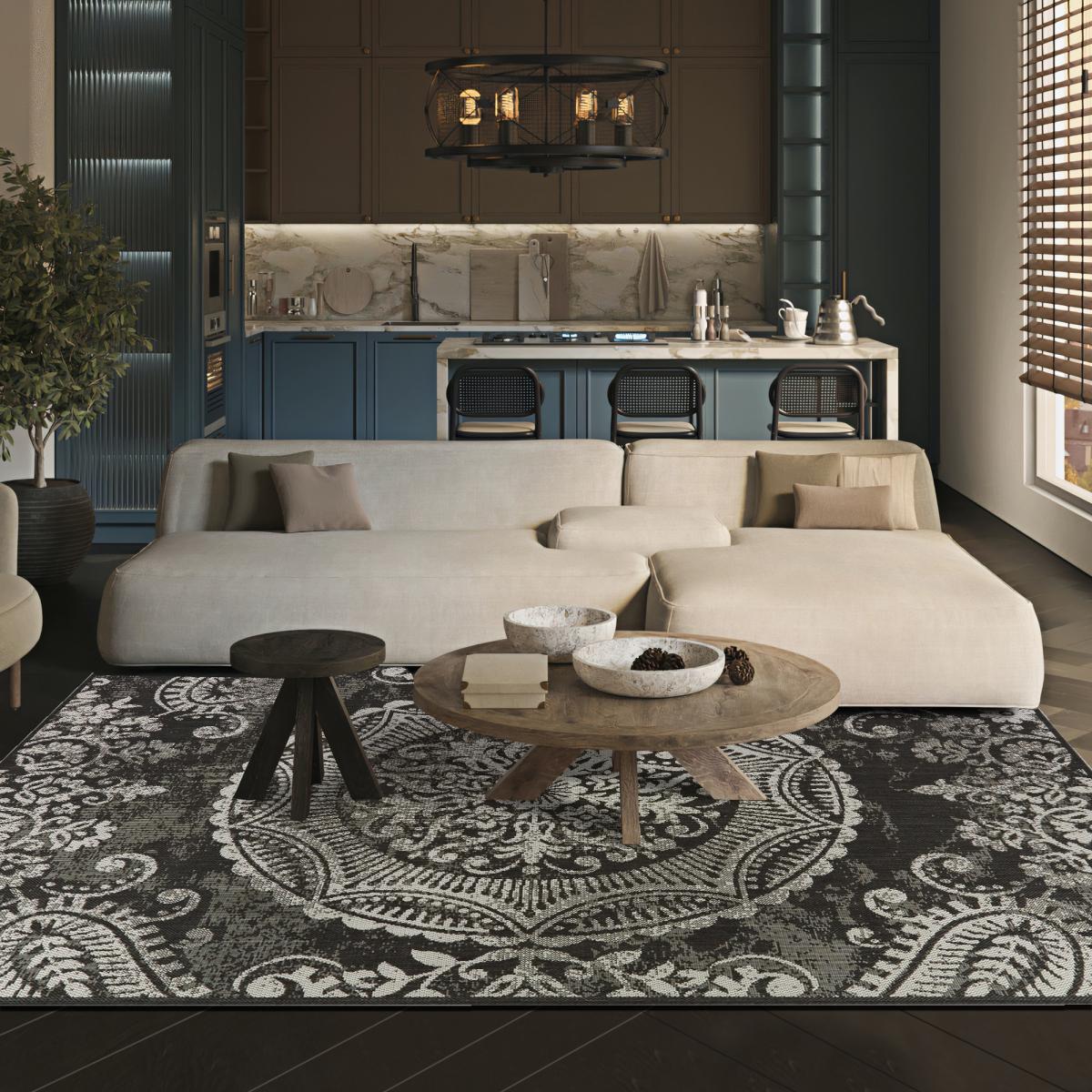 Tapis extérieur tissé kilim rectangle IRISA 1 — vue 3