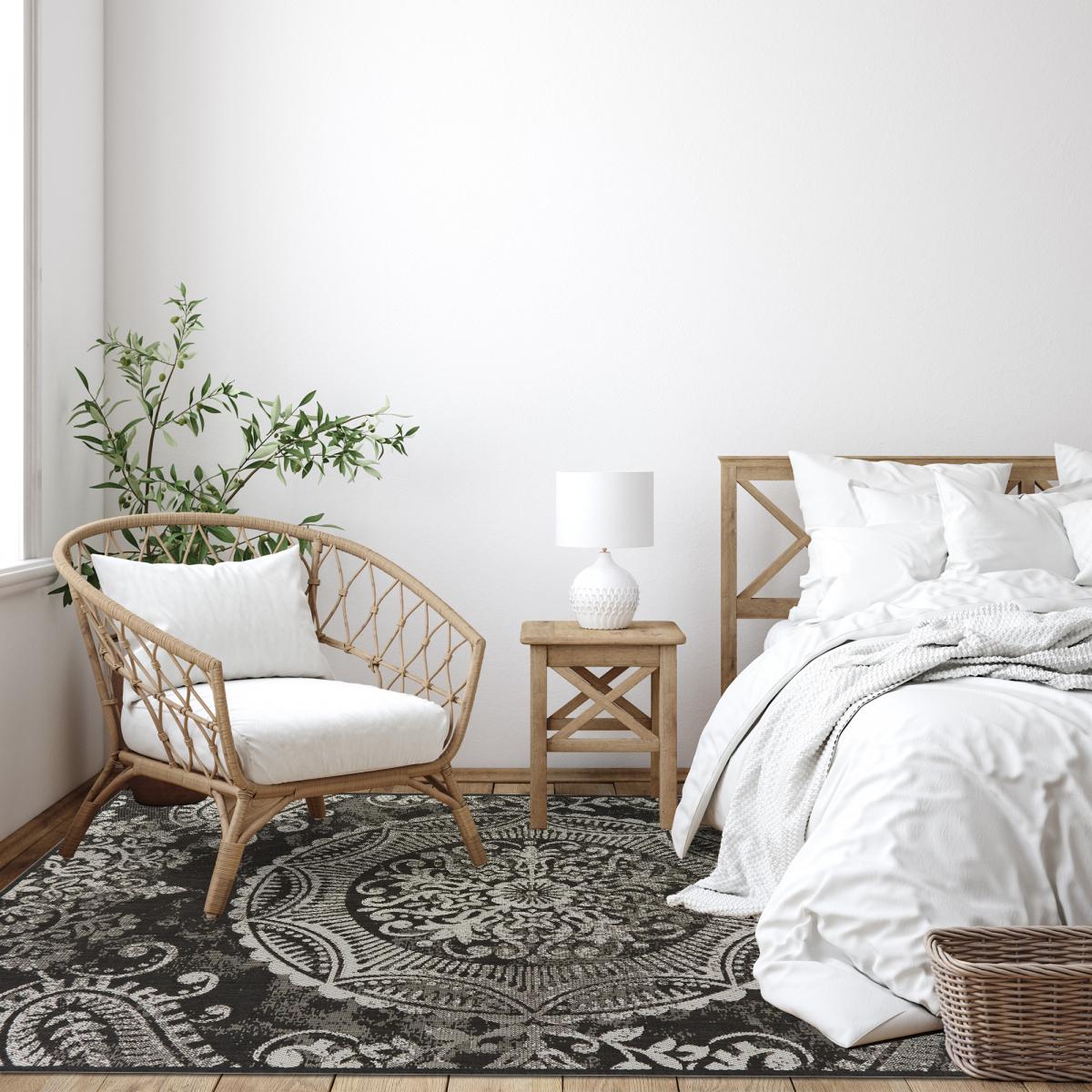 Tapis extérieur tissé kilim rectangle IRISA 1 — vue 6