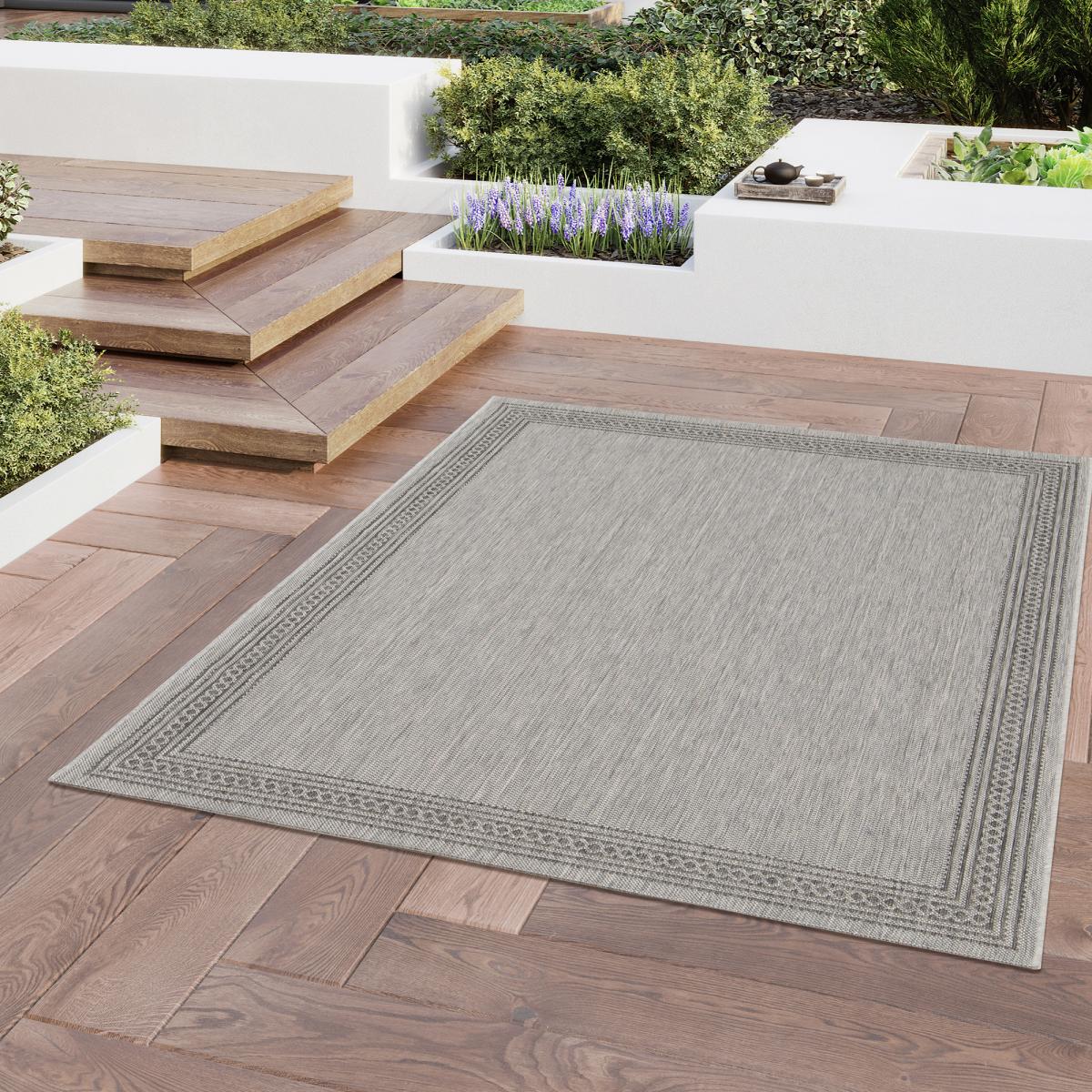 Tapis extérieur tissé kilim rectangle IRISA 2 — vue 3