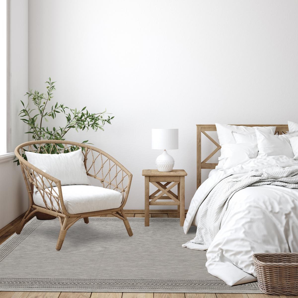 Tapis extérieur tissé kilim rectangle IRISA 2 — vue 6