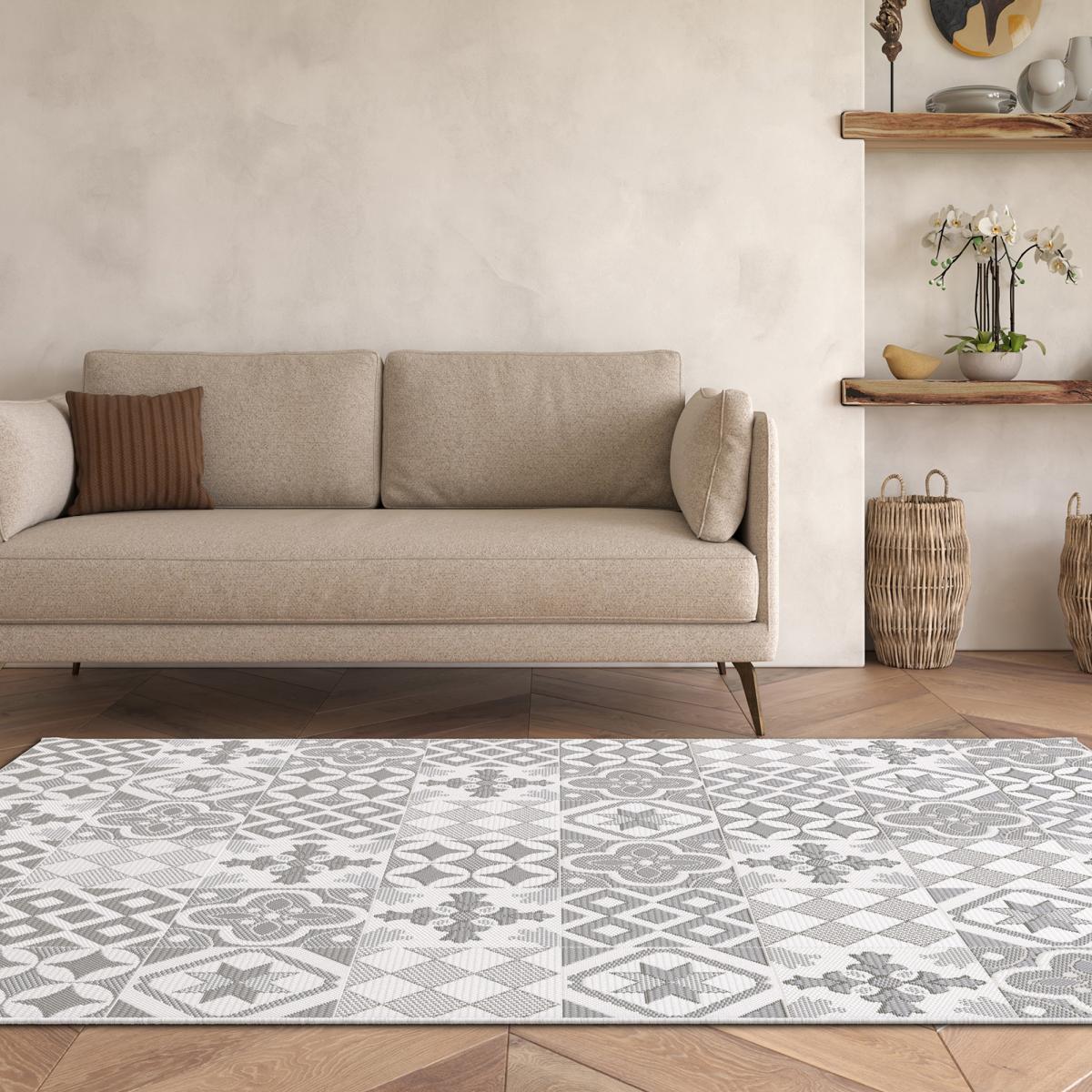 Tapis extérieur tissé kilim rectangle IRISA 3 — vue 3