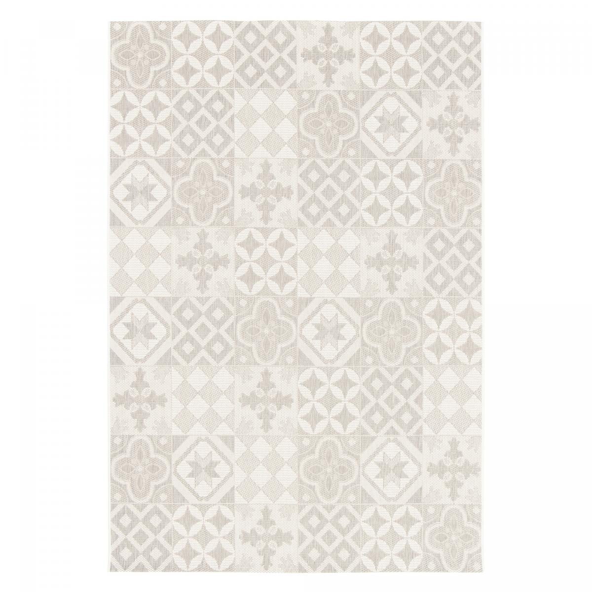 Tapis extérieur tissé kilim rectangle IRISA 3