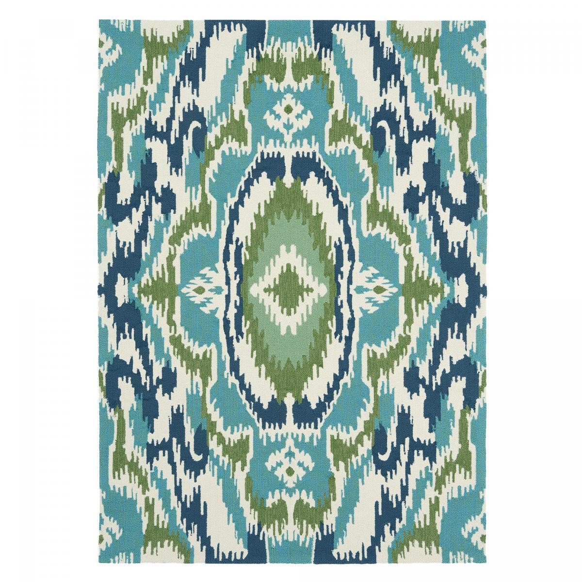 Tapis extérieur tissé kilim rectangle IXORA