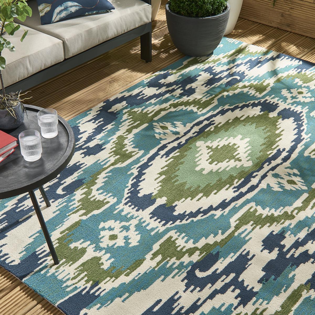 Tapis extérieur tissé kilim rectangle IXORA — vue 5