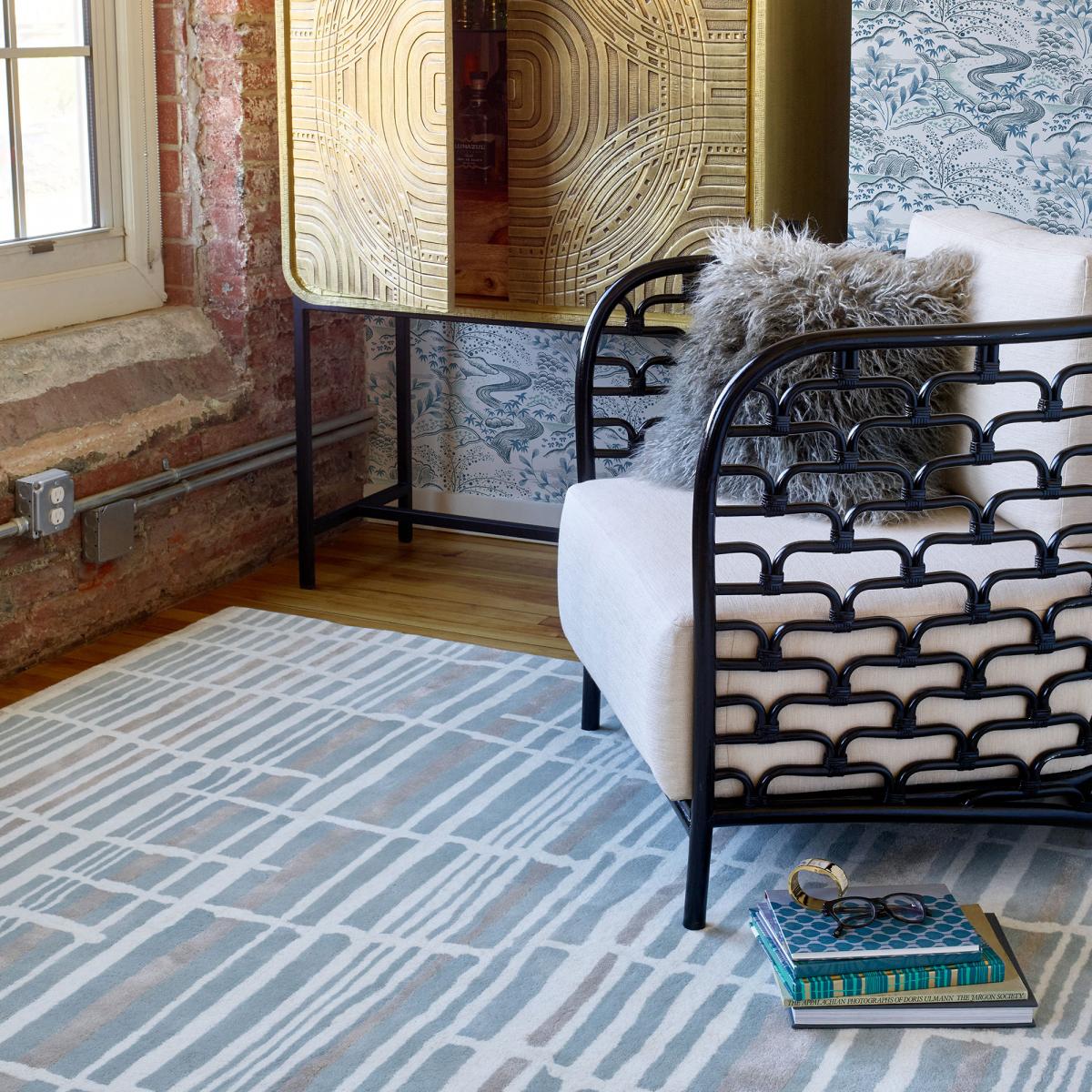 Tapis salon et chambre fait à la main en laine motif abstrait — vue 3