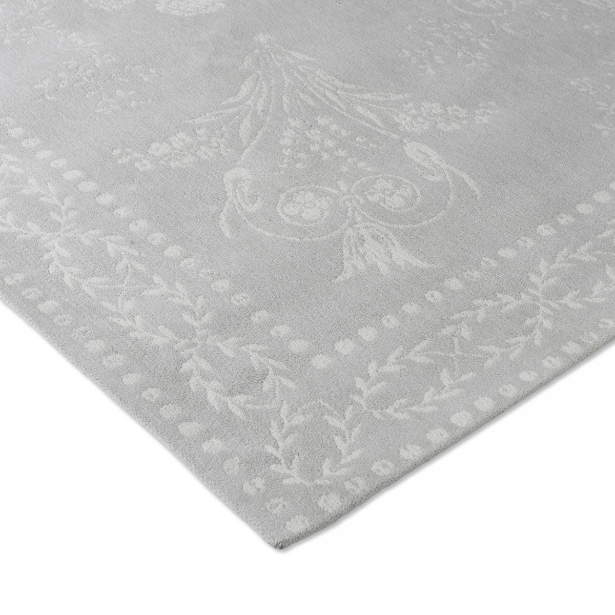 Tapis salon et chambre fait main en coton motif floral JOSETTE — vue 5