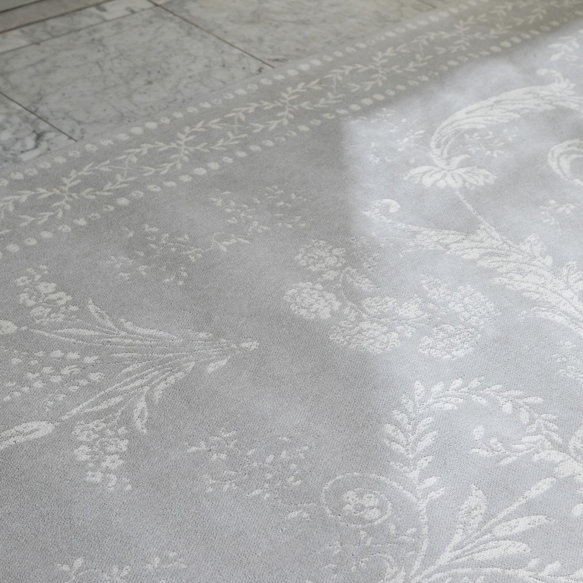 Tapis salon et chambre fait main en coton motif floral JOSETTE — vue 4