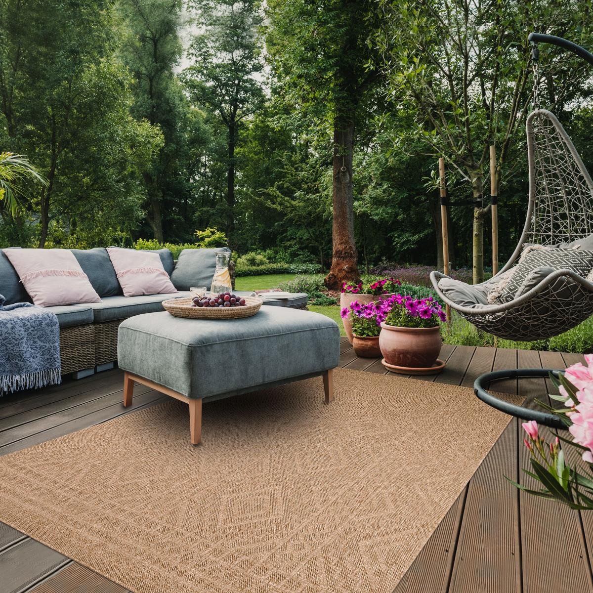 Tapis extérieur tissé kilim rectangle JUTE ART 3 — vue 3