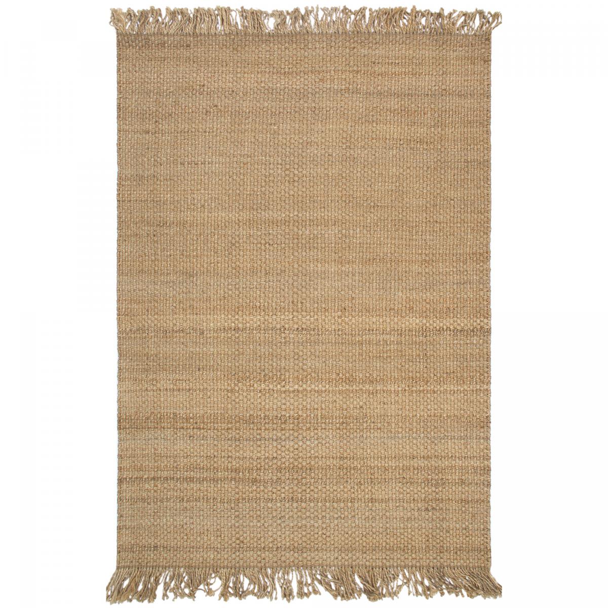 Tapis jute fait main motif uni KIRLOUNE
