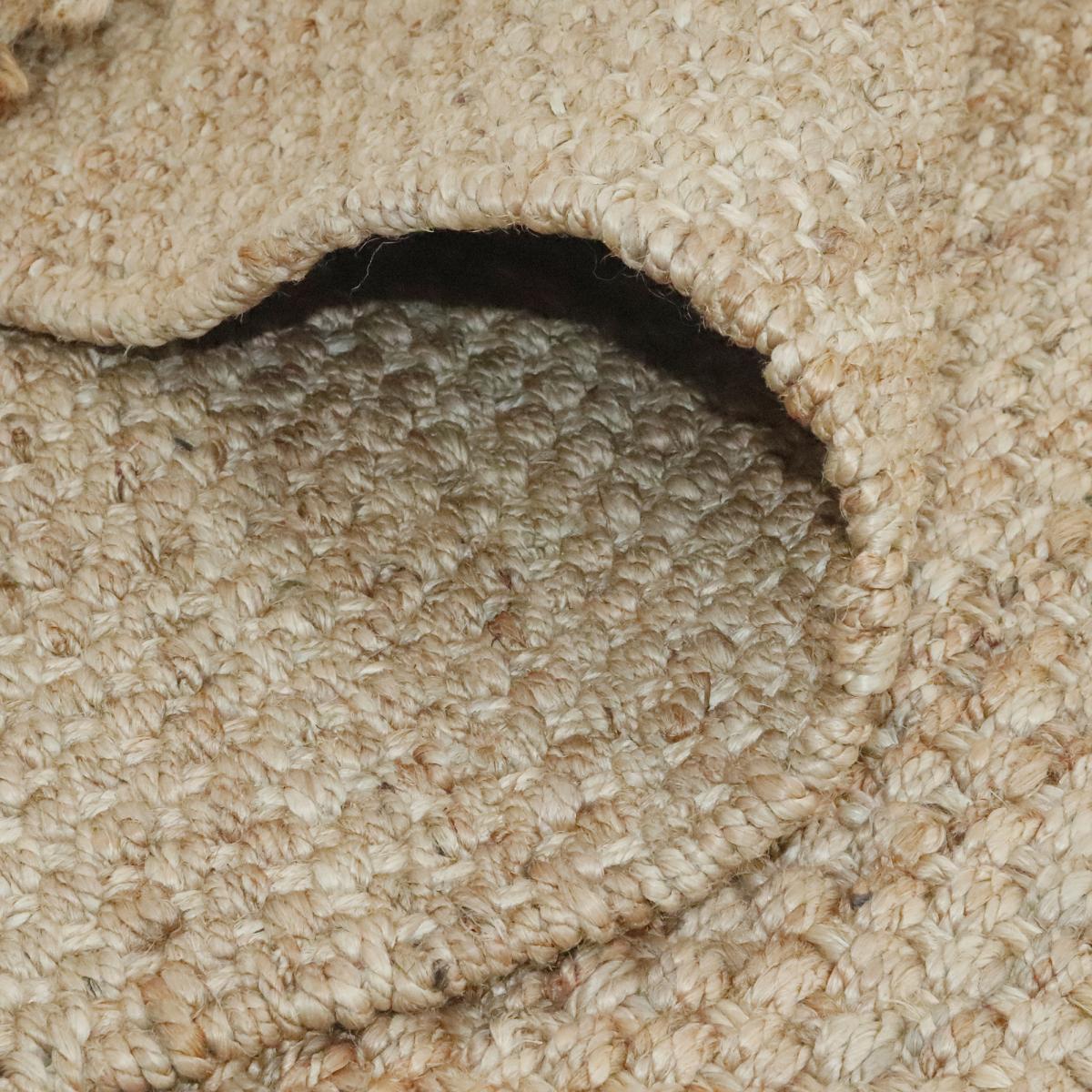 Tapis jute fait main motif uni KIRLOUNE — vue 4