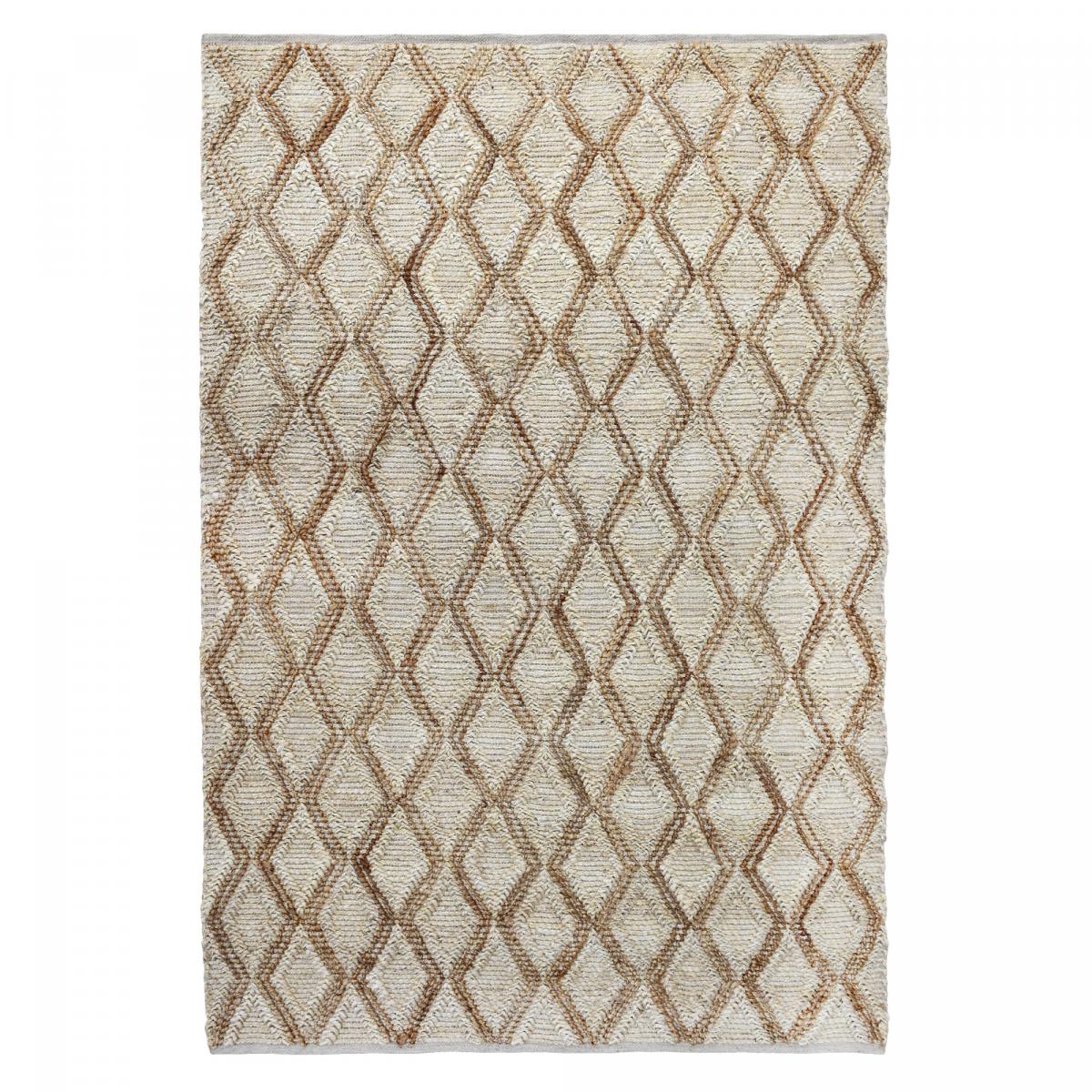 Tapis jute fait à la main motif faux uni JUTICA