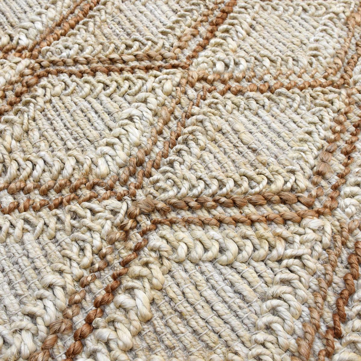 Tapis jute fait à la main motif faux uni JUTICA — vue 5
