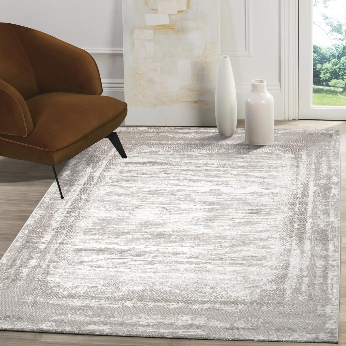 Tapis salon et chambre tissé motif faux uni LYN7 KALEE — vue 3