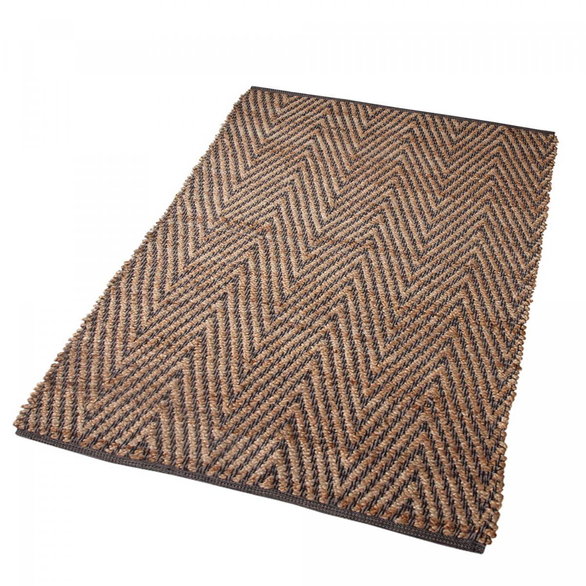 Tapis en jute fait à la main motif simple JUVRON — vue 4