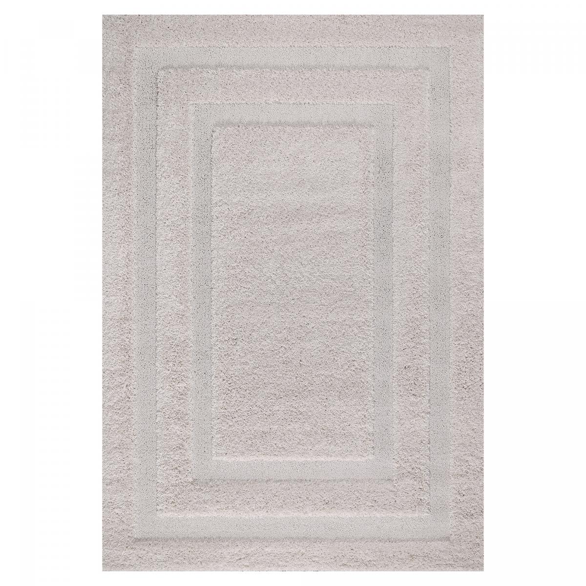 Tapis salon et chambre tissé motif faux uni KOULA