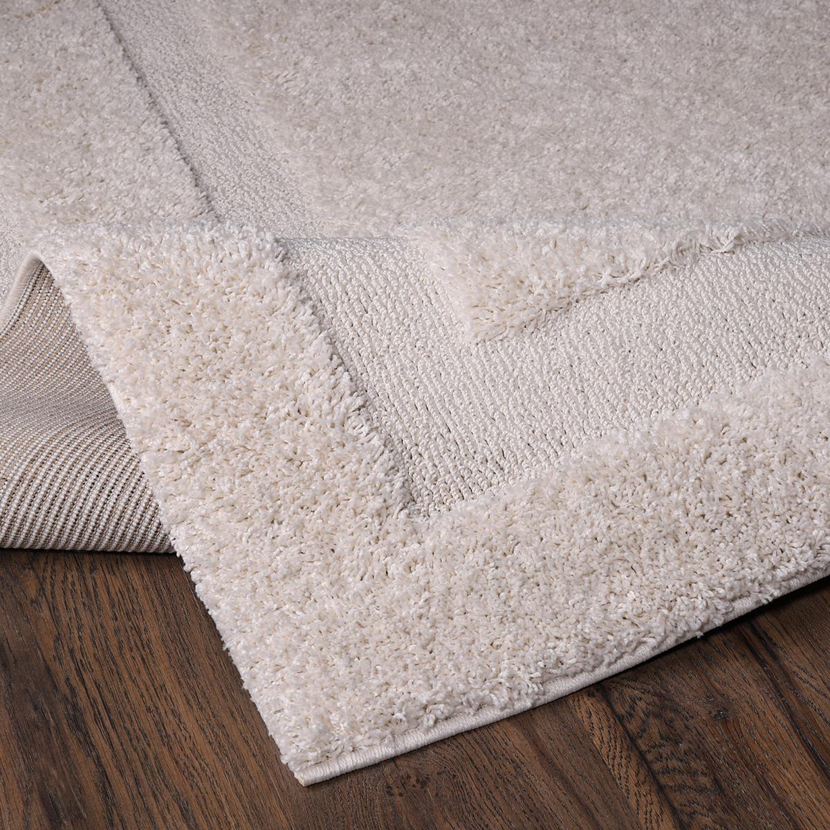 Tapis salon et chambre tissé motif faux uni KOULA — vue 4