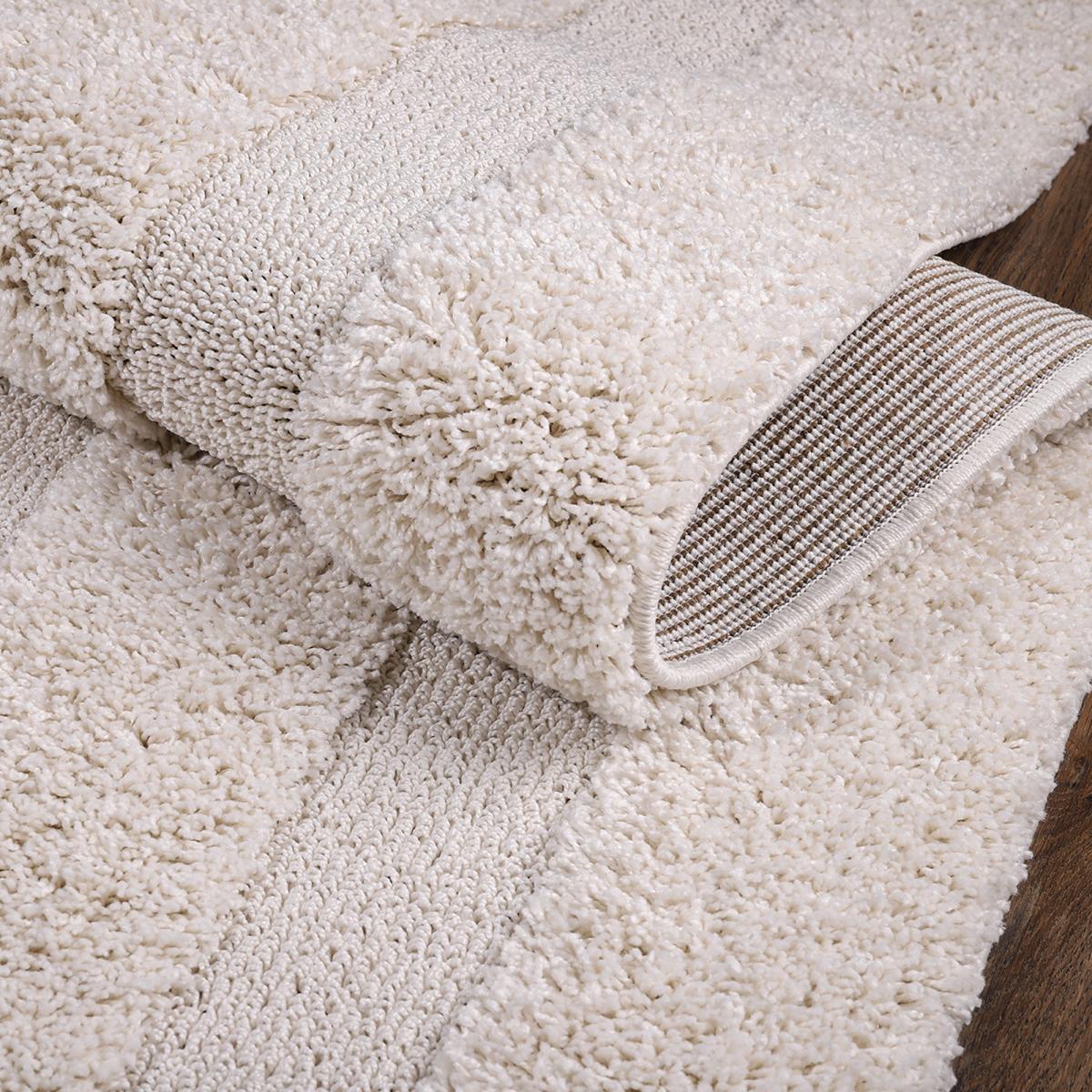 Tapis salon et chambre tissé motif faux uni KOULA — vue 5