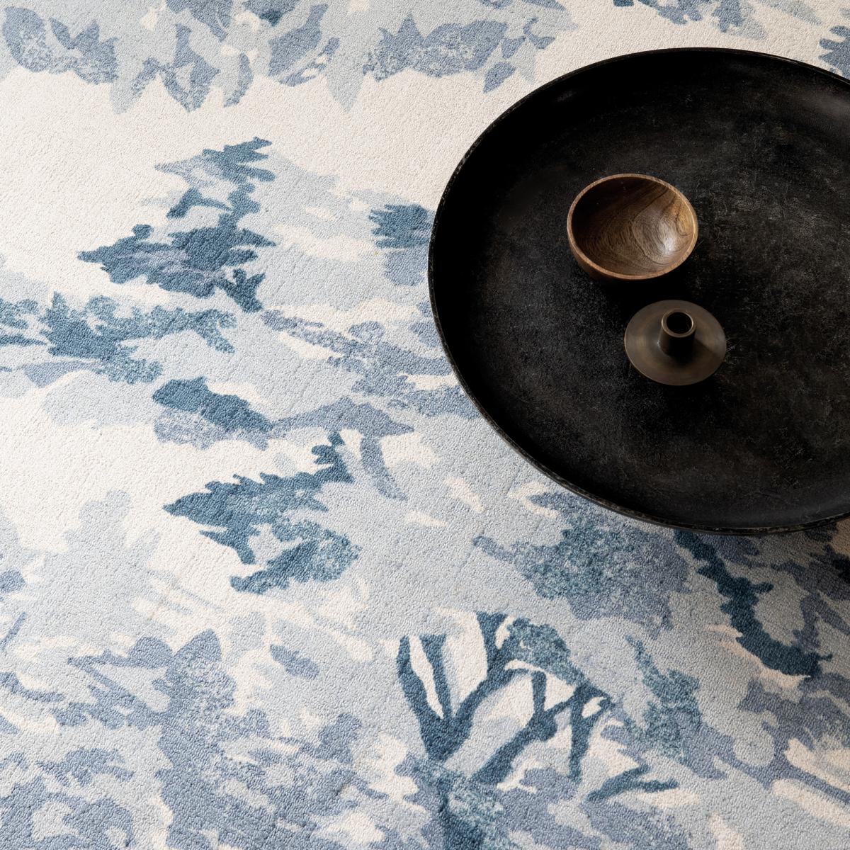 Tapis salon et chambre fait à la main en coton motif floral LANDSCAPE — vue 4