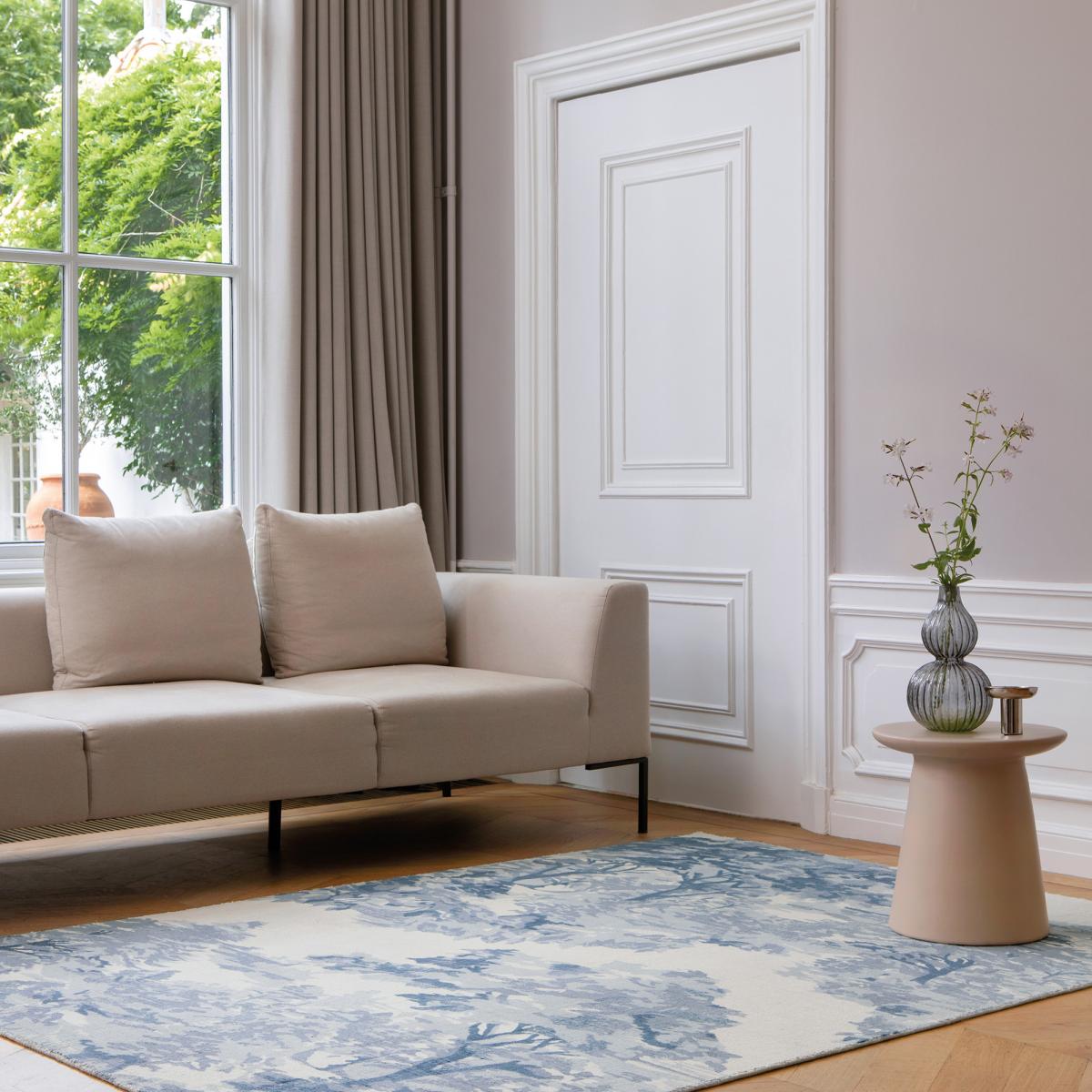 Tapis salon et chambre fait à la main en coton motif floral LANDSCAPE — vue 3