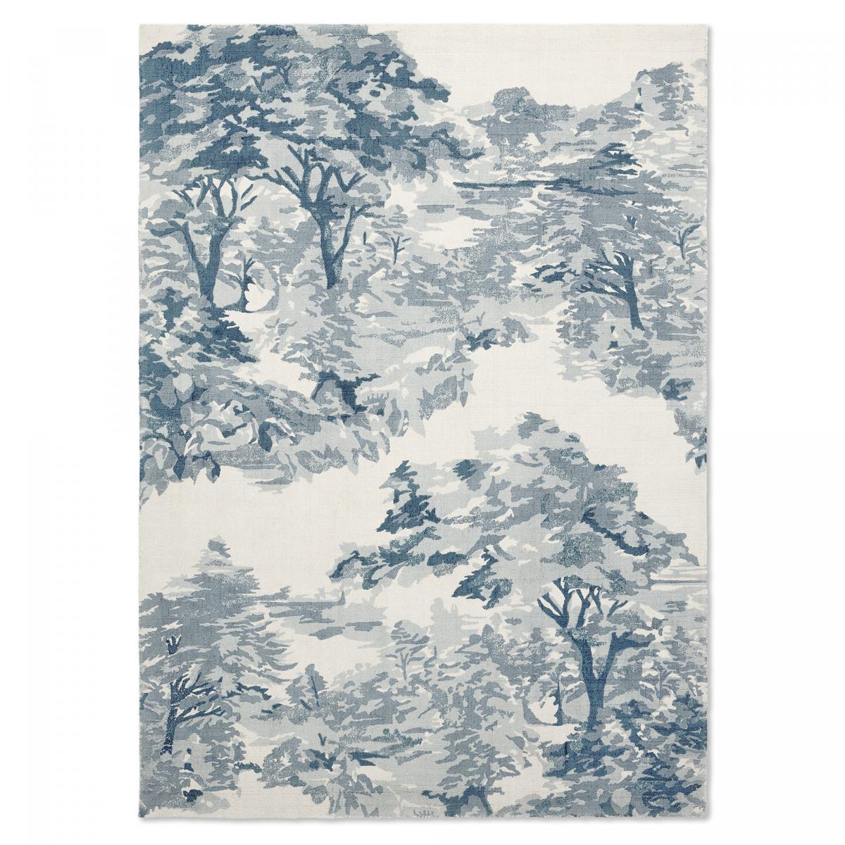 Tapis salon et chambre fait à la main en coton motif floral LANDSCAPE