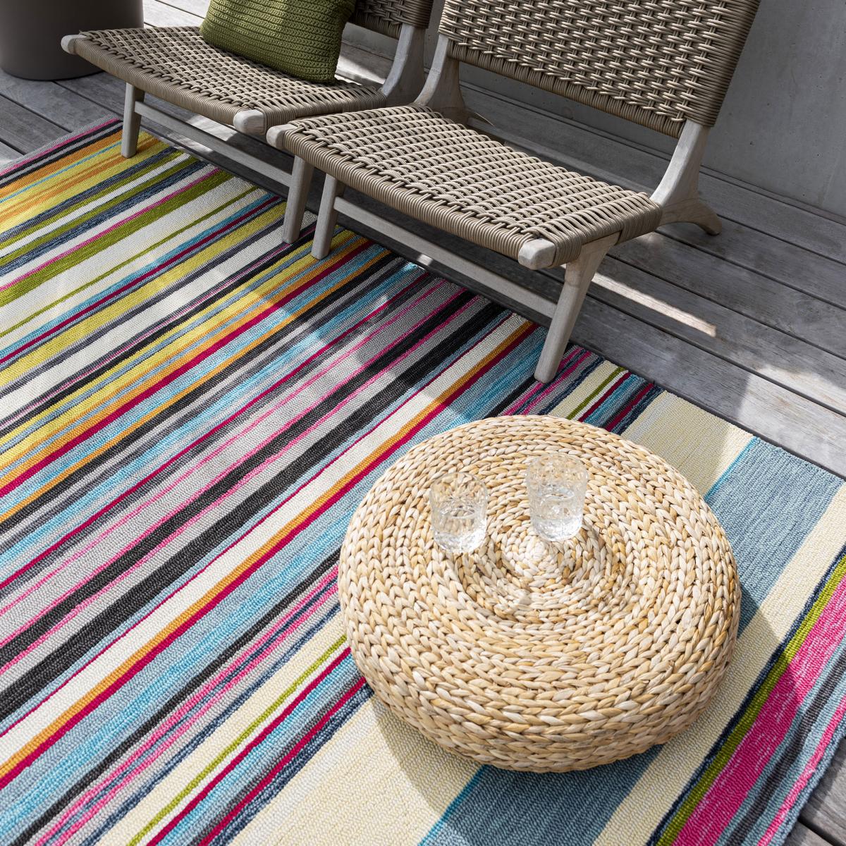 Tapis extérieur tissé kilim rectangle LAVIDA — vue 3