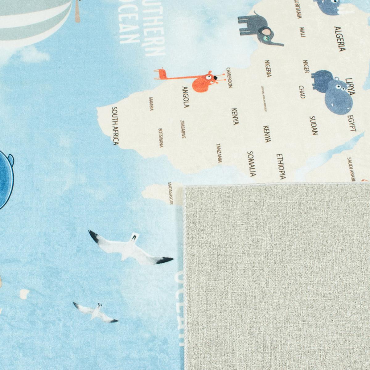 Tapis enfant tissé motif fresque LE MONDE — vue 5