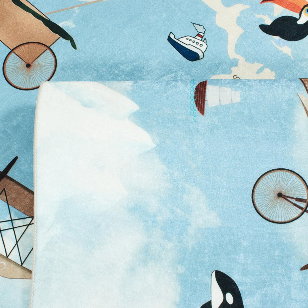 Tapis enfant tissé motif fresque LE MONDE — vue 4