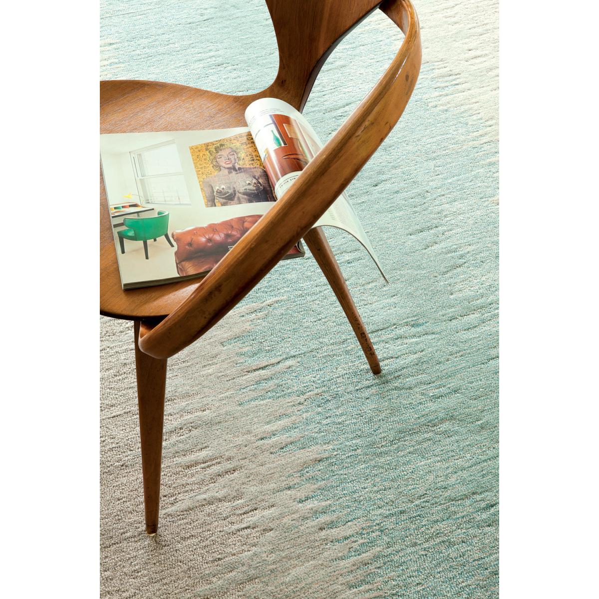 Tapis salon et chambre fait main en laine motif géométrique REFLECT 3 — vue 4