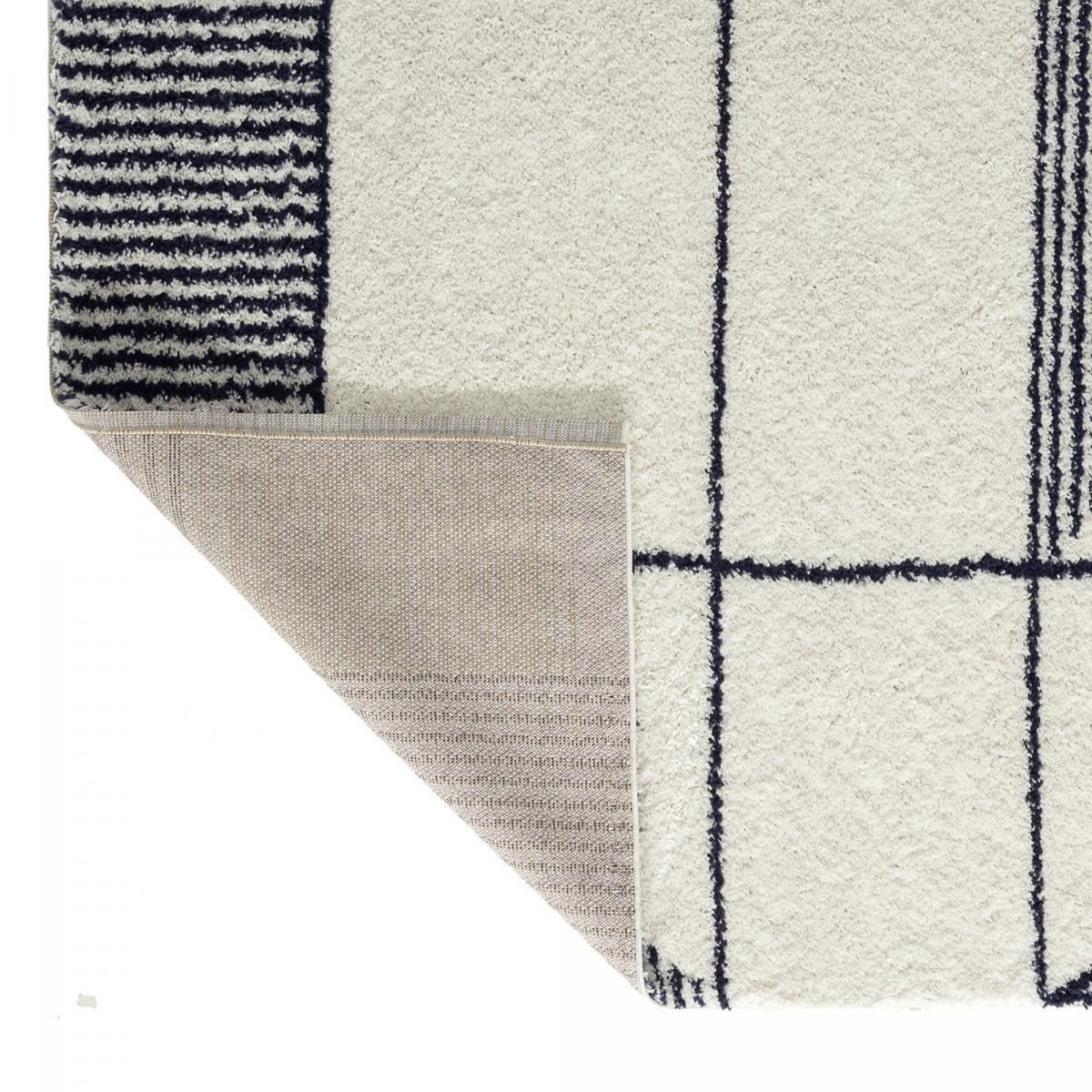 Tapis longs poils shaggy tissé motif géométrique LIKAHO — vue 6