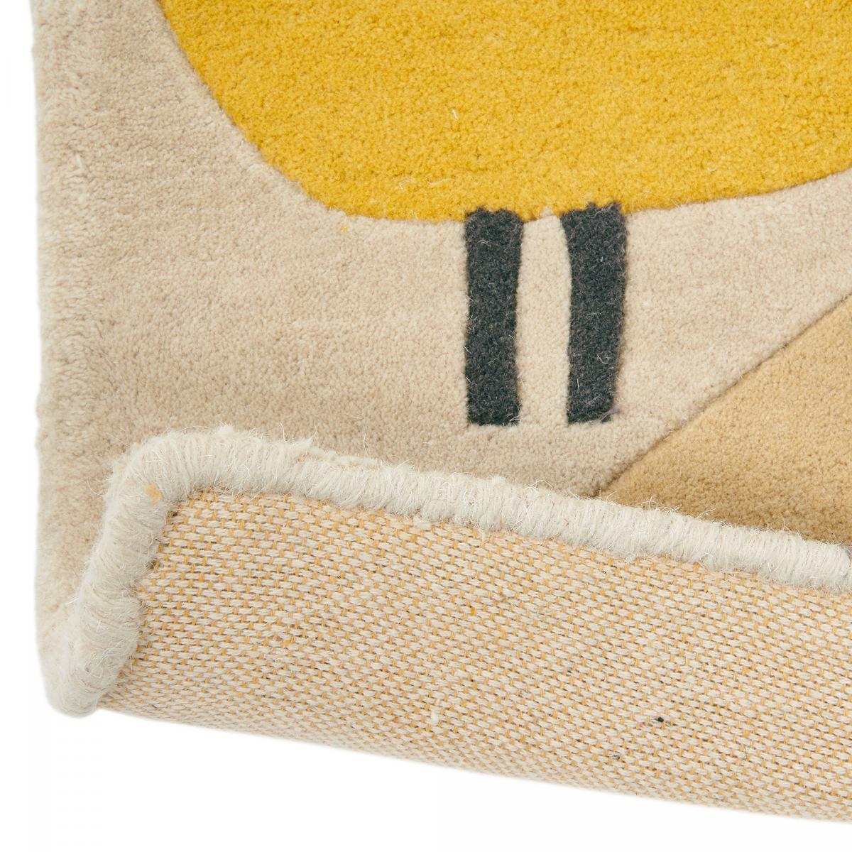 Tapis salon et chambre fait à la main en laine motif animaux LINTU — vue 6