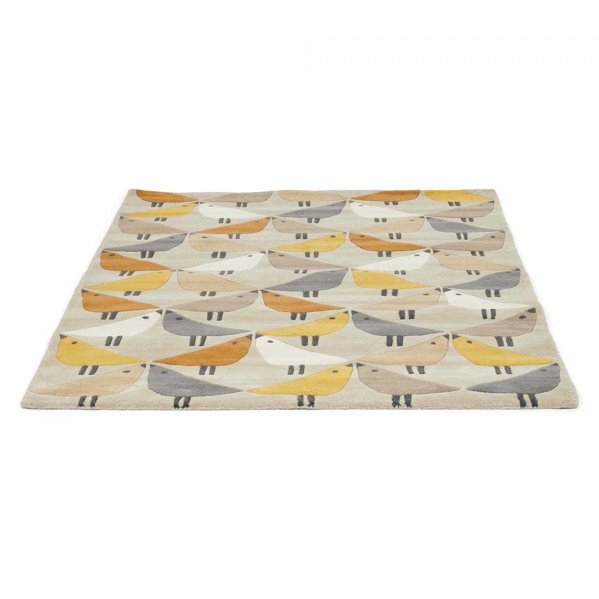 Tapis salon et chambre fait à la main en laine motif animaux LINTU — vue 4