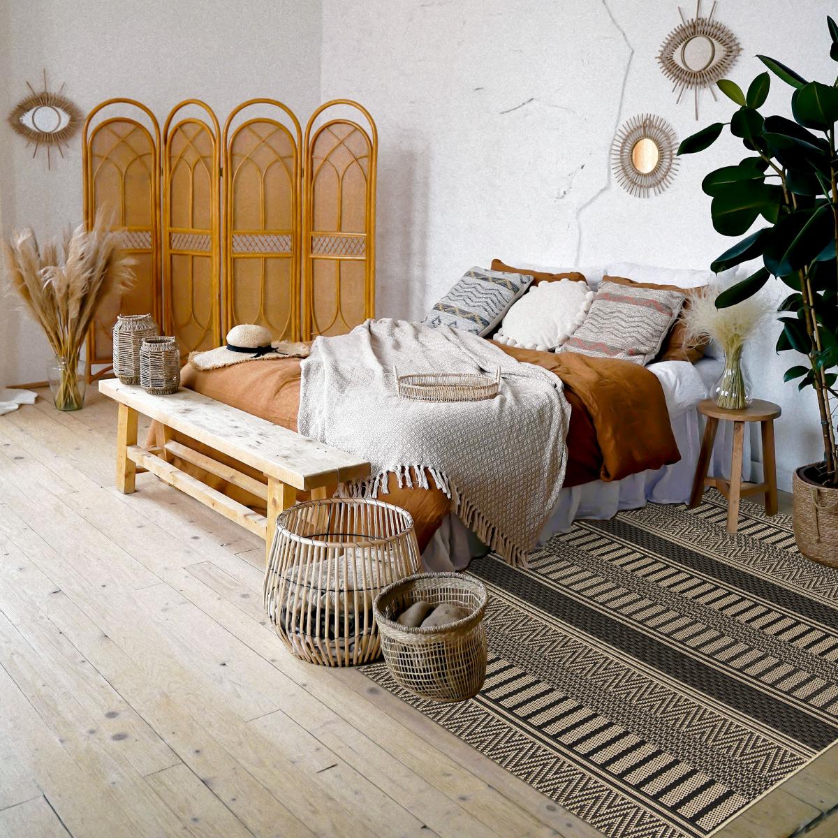 Tapis kilim tissé motif ethnique LONA 1 — vue 6