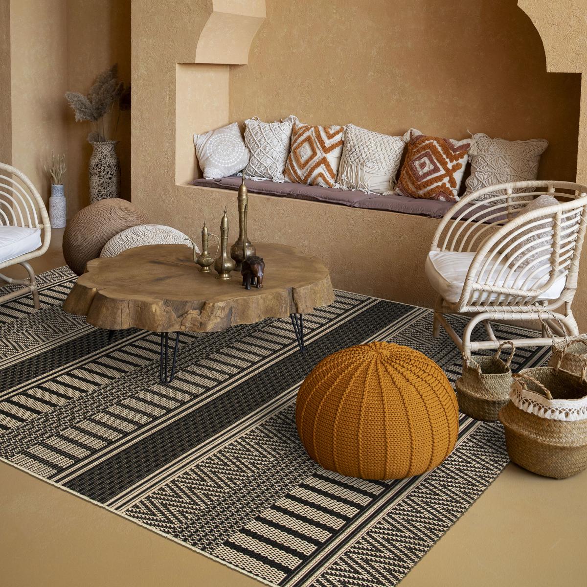 Tapis kilim tissé motif ethnique LONA 1 — vue 3