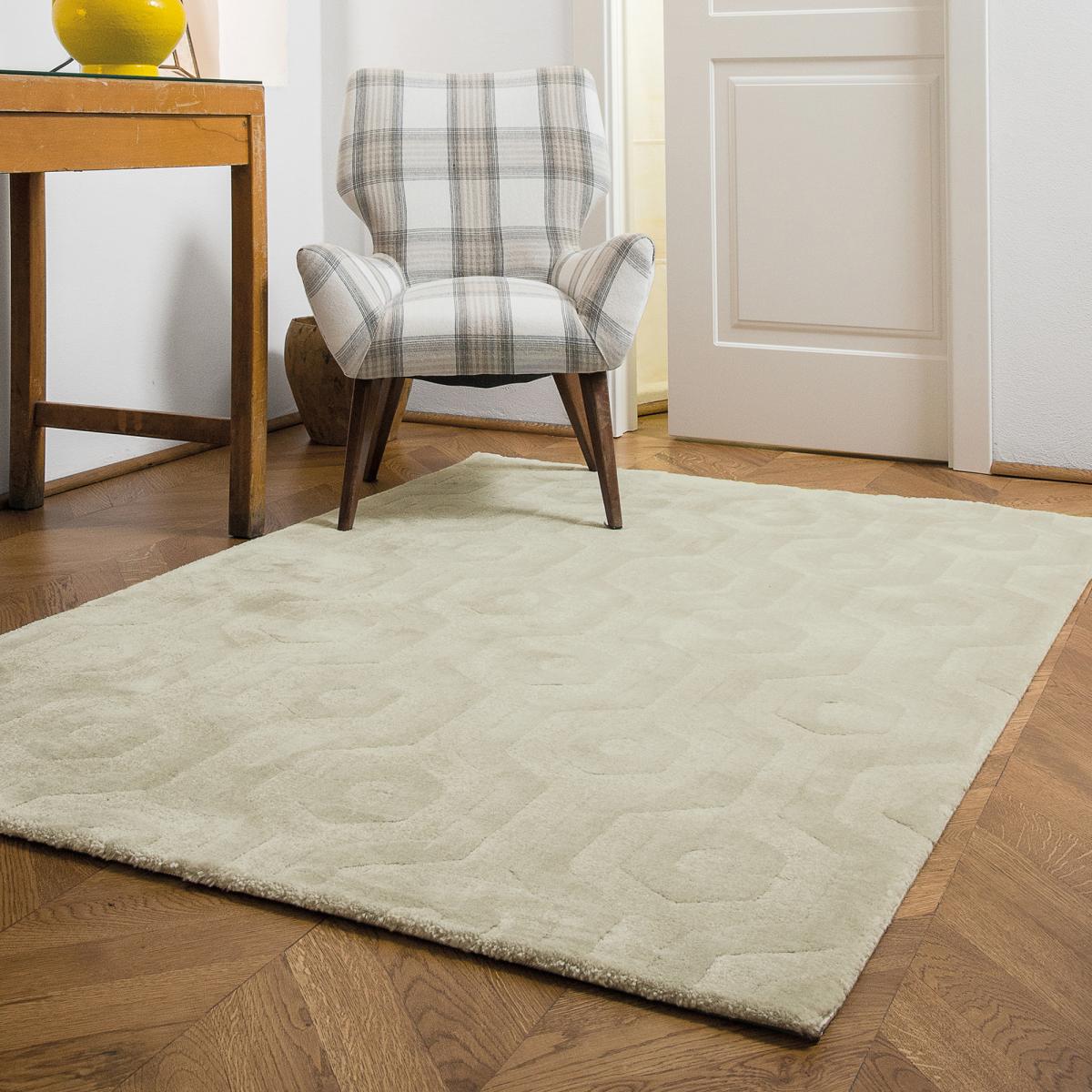 Tapis salon et chambre tissé motif fresque LUCEN 2 — vue 3