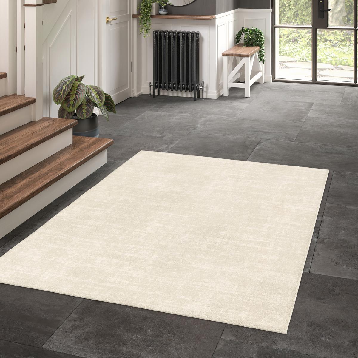 Tapis salon et chambre tissé motif uni LUCEN 5 — vue 3