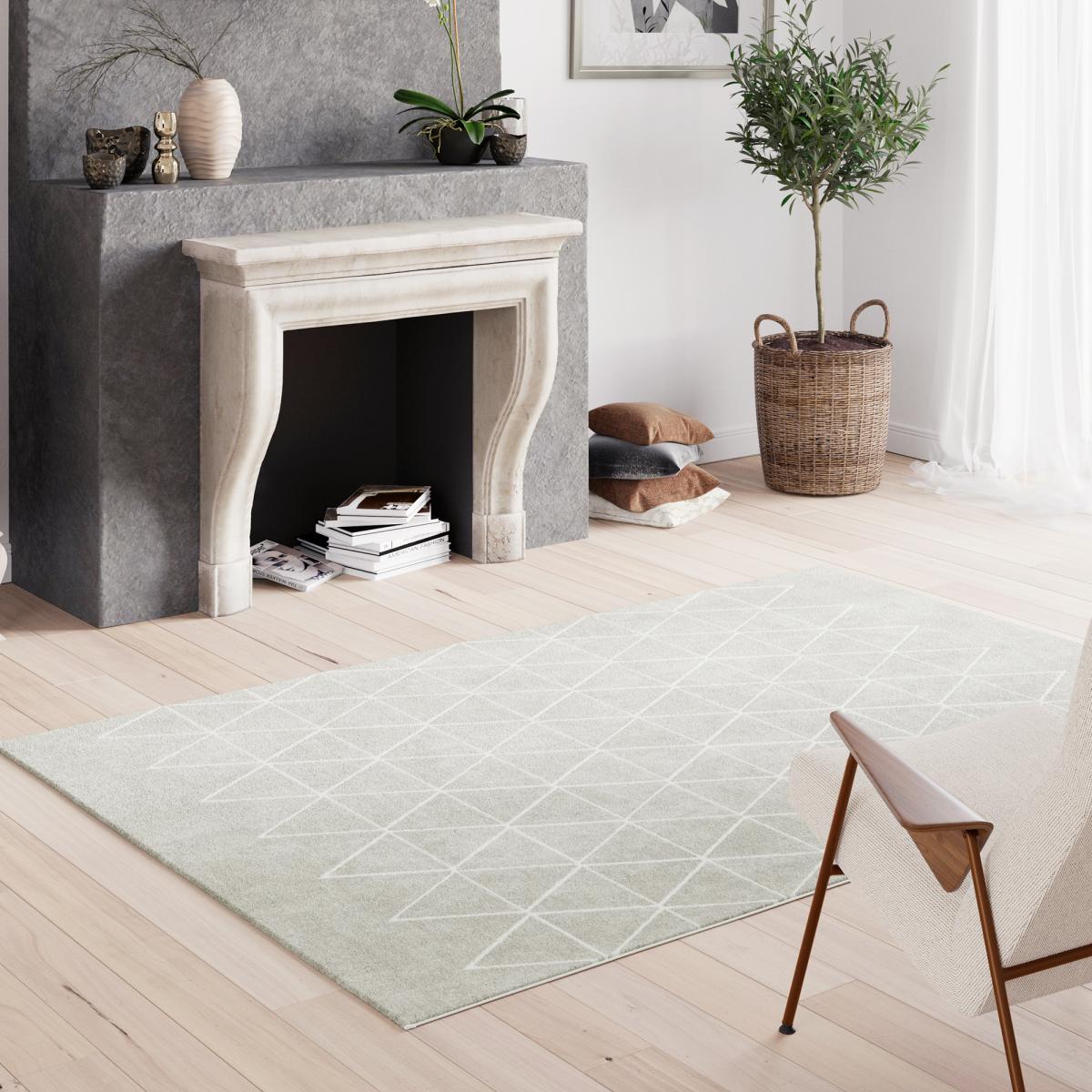 Tapis salon et chambre tissé motif abstrait LUCEN 4 — vue 4