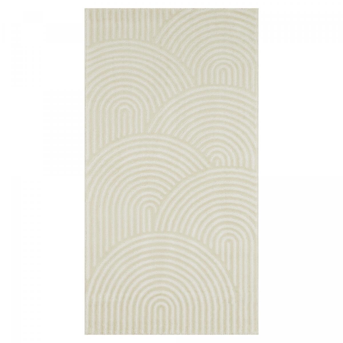 Tapis salon et chambre tissé motif géométrique LUNKIN