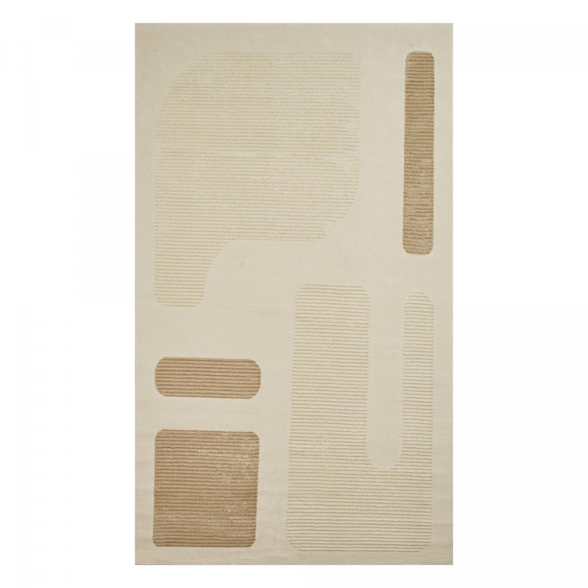 Tapis salon et chambre tissé motif géométrique LUNKIN 4