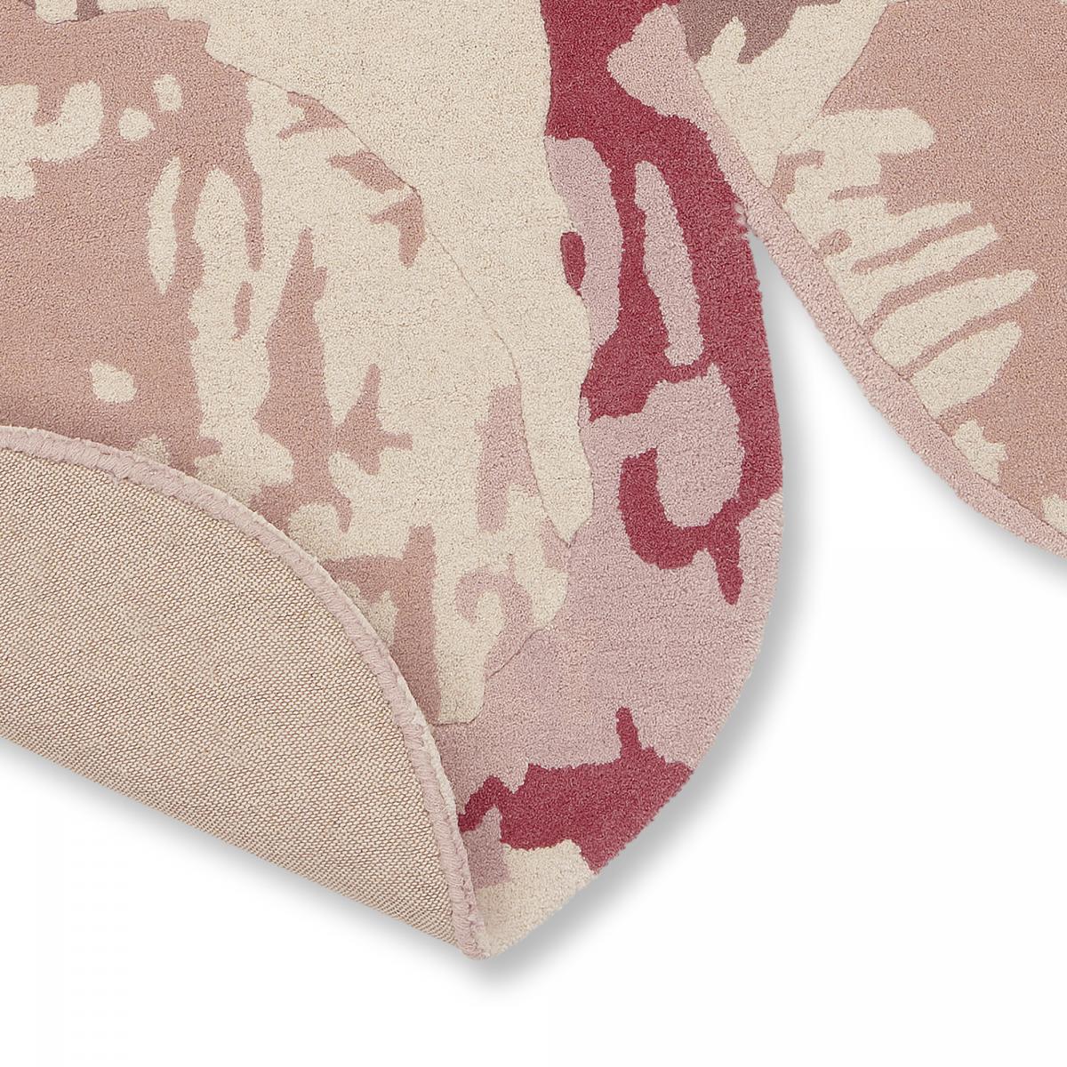 Tapis salon et chambre fait à la main en laine motif floral MAGNOLIA — vue 5