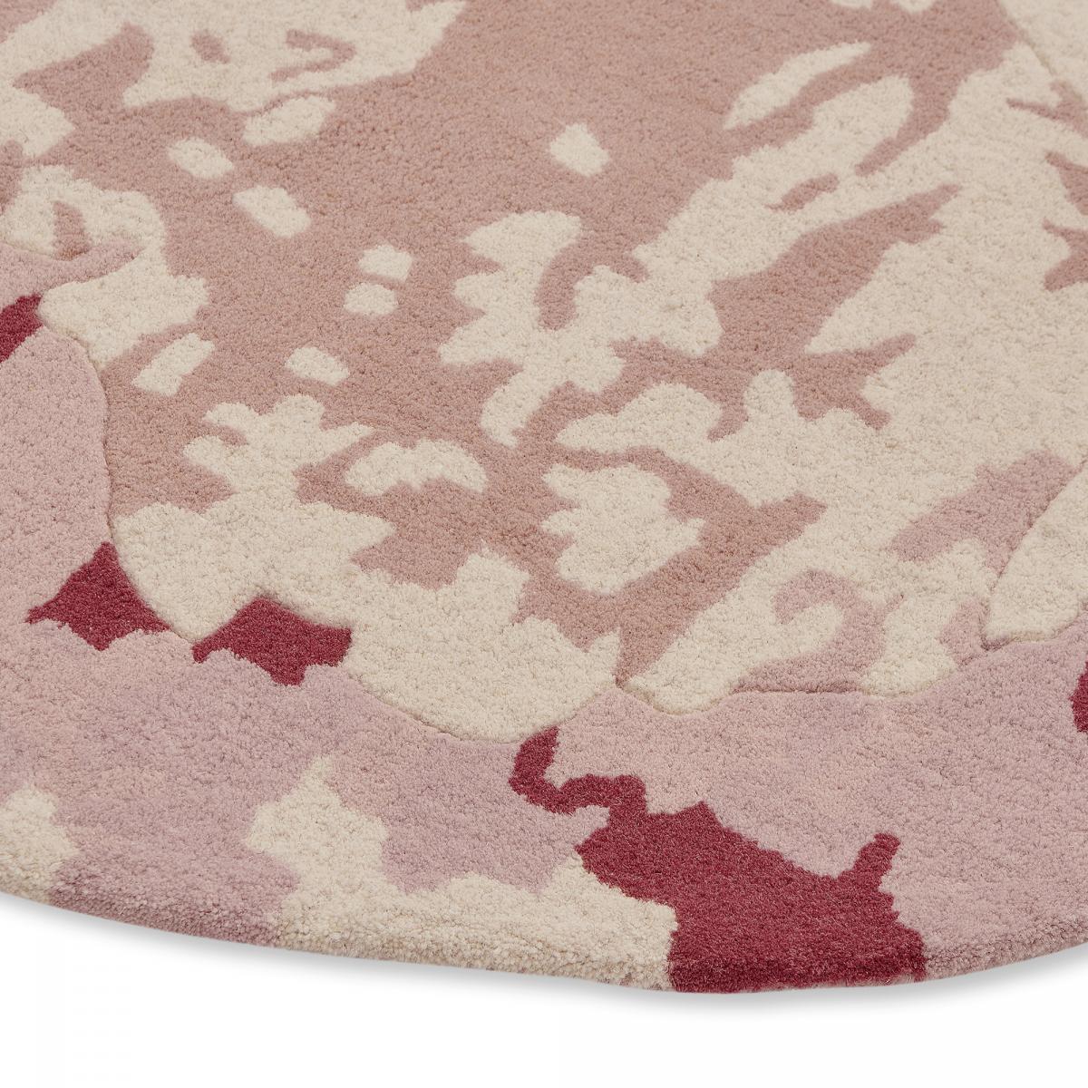 Tapis salon et chambre fait à la main en laine motif floral MAGNOLIA — vue 6