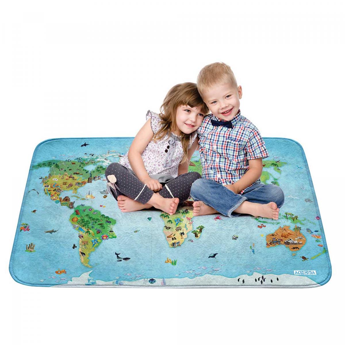 Tapis enfant tissé DOUX MAPPEMONDE — vue 5