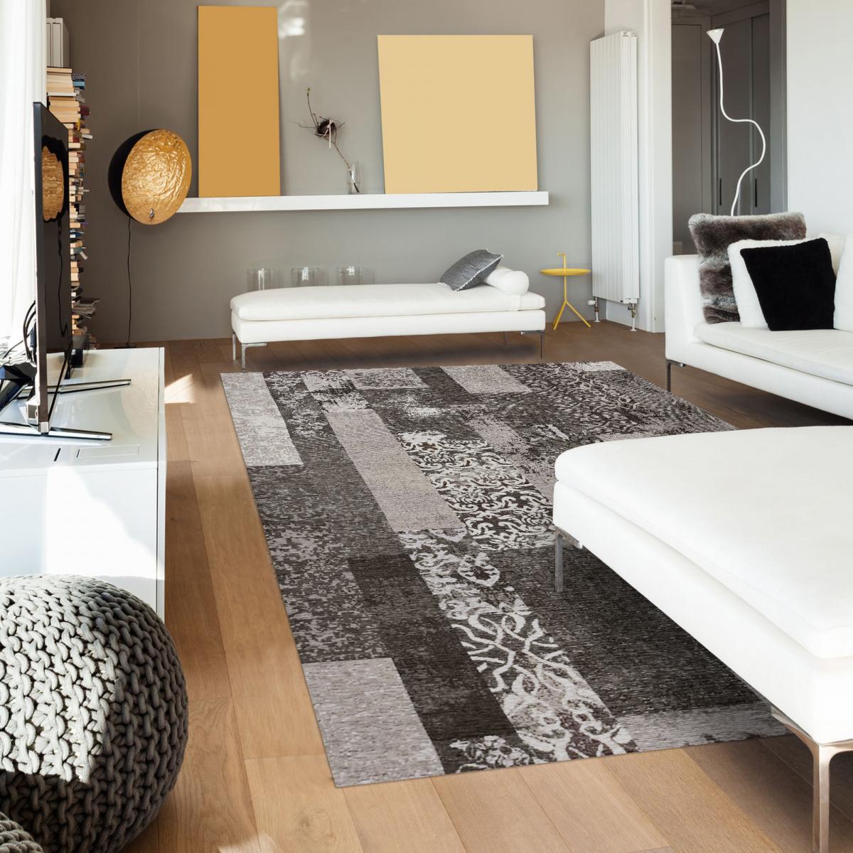 Tapis Chambre tissé en acrylique motif rétro-vintage MARADO — vue 3