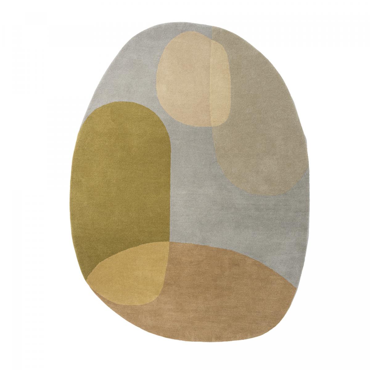 Tapis salon et chambre fait à la main en laine motif abstrait MILLER